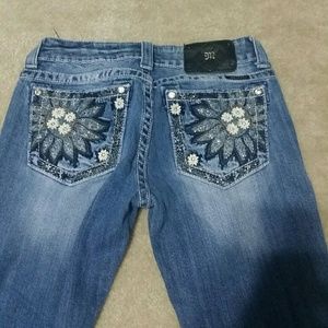 Miss Me rhinestone bling Jeans size 28 bootcut