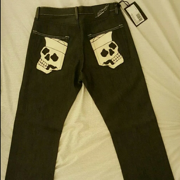 Ed hardy by Christian Audigier MENS raw denim