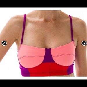Onzie Hot Yoga Bustier Bra Top 335 Neon Coral