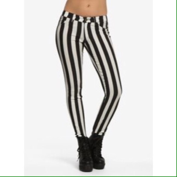 Blackheart Striped Beetlejuice -esque Pants