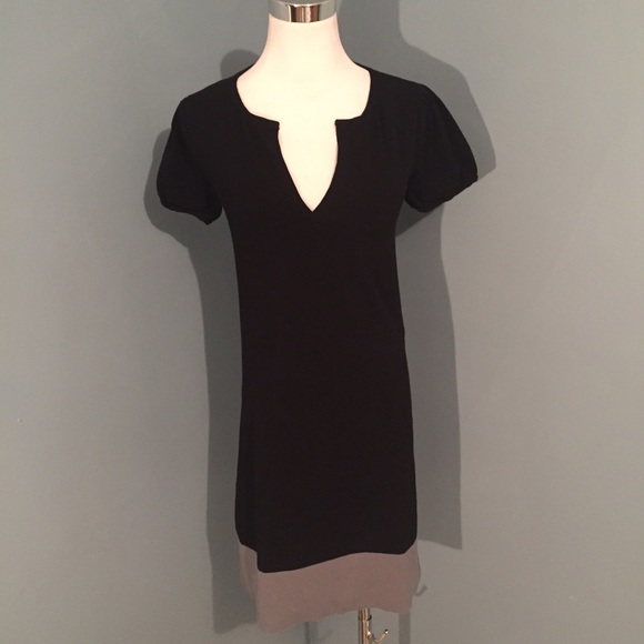 Theory Dresses & Skirts - Theory black/grey color block sleek dress