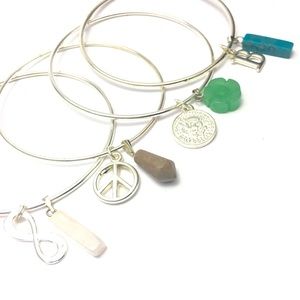 Pack Of 4- Variety Of Semi-Previous Charm Bangles