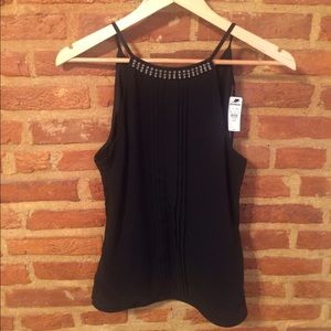 Express Black Thin Strap Embellished Top