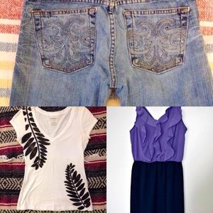 Bundle for puglet. Jeans, tshirt, dress bundle