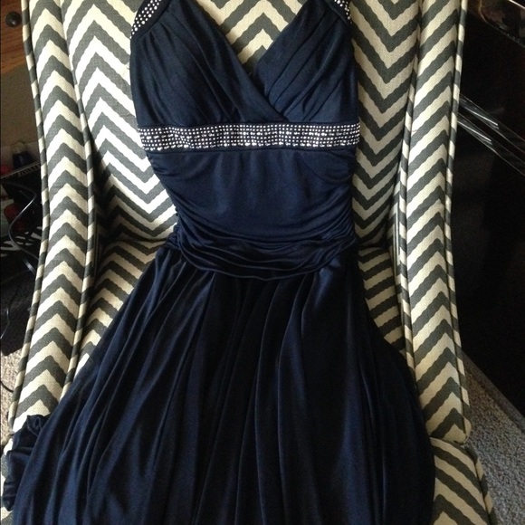 Navy Blue Halter Top