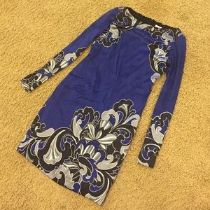 Dark blue long sleeves dress from Cache. Size 0