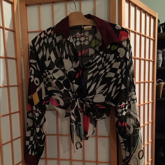 Vintage crop button up - Picture 1 of 4