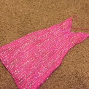 Hot pink cocktail dress. Size 4.
