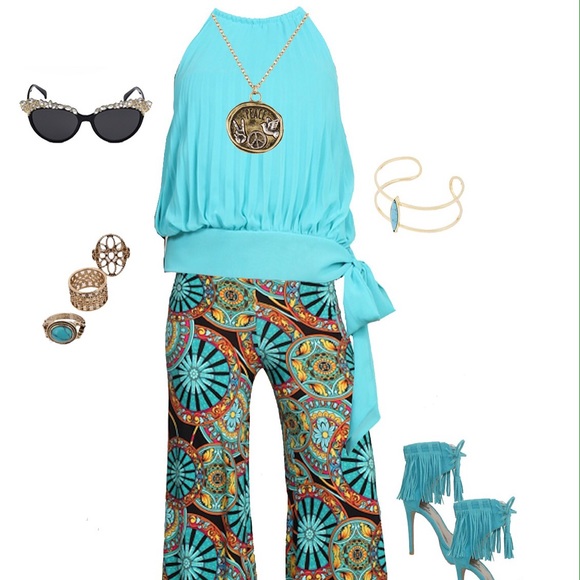 Tiffany blue halter top