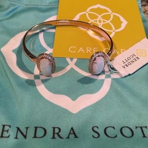 Kendra Scott white Opal Erica bracelet