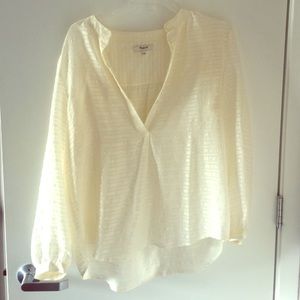 Madewell 100% cream silk blouse!
