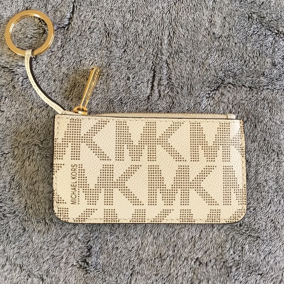 Michael Kors Handbags - Michael Kors Vanilla Signature Logo Key Pouch
