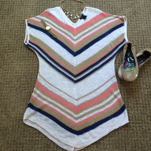 Colorful knit tunic