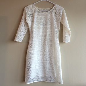 Express lace white/cream dress