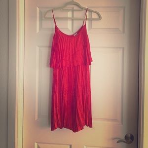 Trendy beautiful and flirty red Halston dress