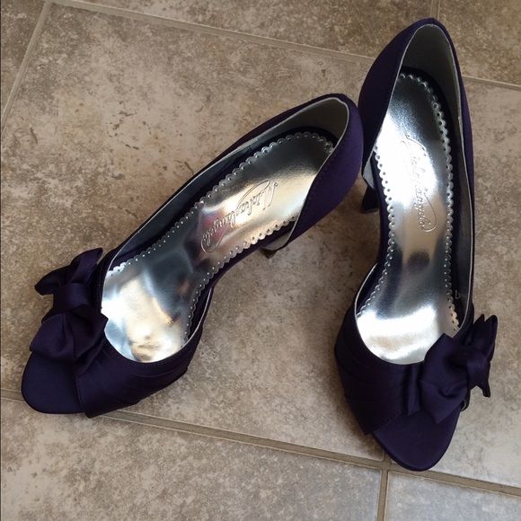 Purple Peep Toe Heels