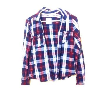Hollister long sleeve plaid flannel
