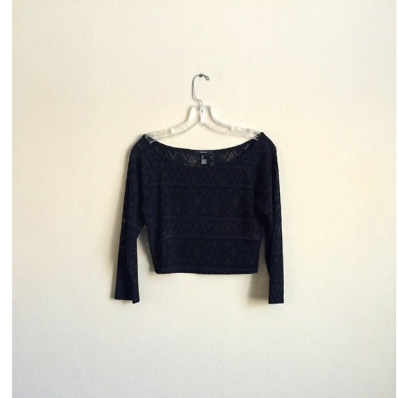 Forever 21 Tops - Mesh Off Shoulder Top