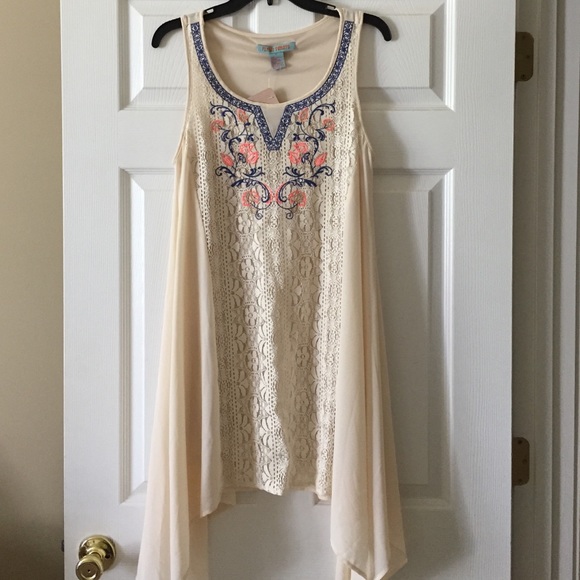 Flying Tomato Dresses & Skirts - [Flying Tomato] crinkle chiffon lace dress