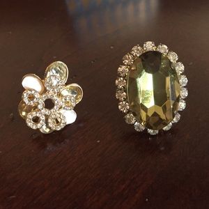 Statement rings, costume jewelry