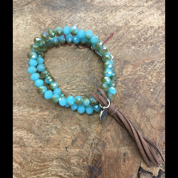 Double Beaded Stone Bracelet