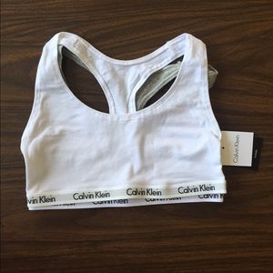 Calvin Klein two bralette bra set white gray