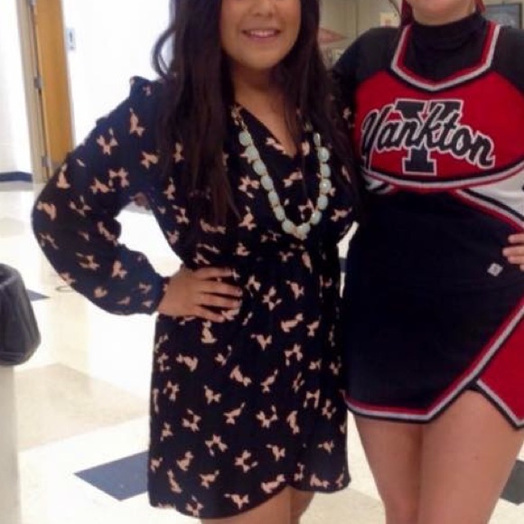 Black Cat Print Dress