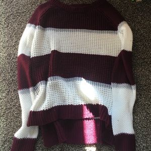 Maroon/white, sweater