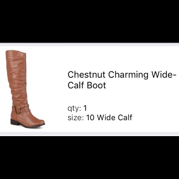Chestnut wide-calf boot