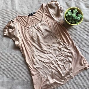 Antonio Melani camel silk blouse