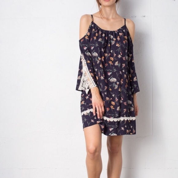 Beautiful cold shoulder boho dress!