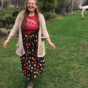 Vintage Flower Maxi Skirt