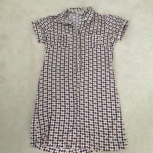 Patterned mini shirt dress
