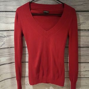 Red Express Vneck sweater
