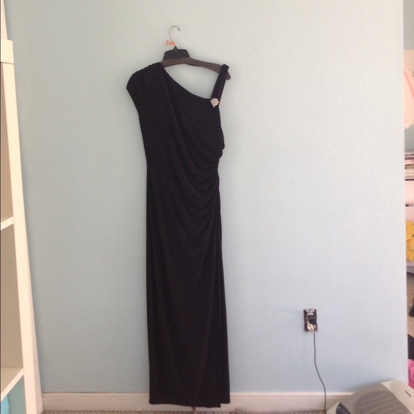 Black evening dress.