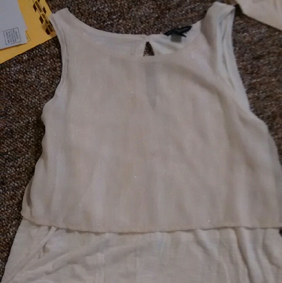 Cute Creme sparkly tank