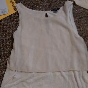 Cute Creme sparkly tank