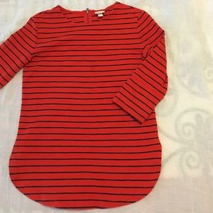 Merona red and navy Tunic
