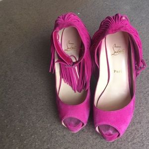 Pink fringe 100% authentic Christian Loubutins