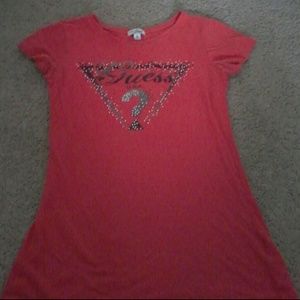 Red Guess shirt