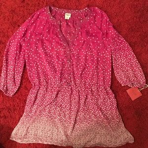 Pink pokadot blouse