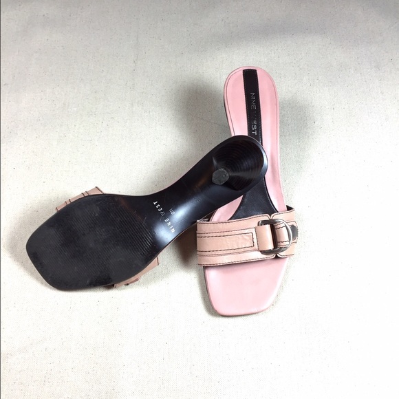 Pink Nine West sandals with a small heel - Picture 2 of 4