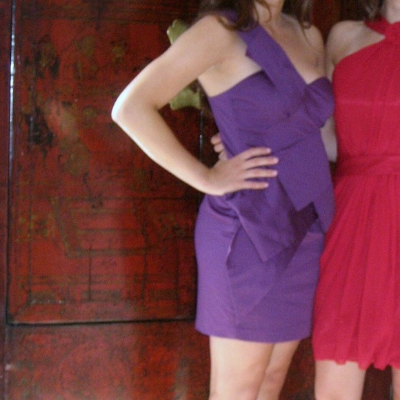 Purple One Shoulder ASOS Dress - Picture 2 of 4