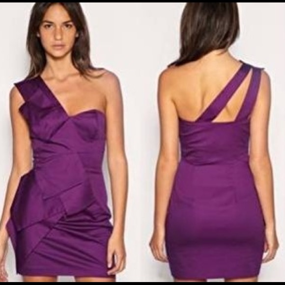 Purple One Shoulder ASOS Dress - Picture 4 of 4