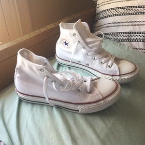 White converse high tops