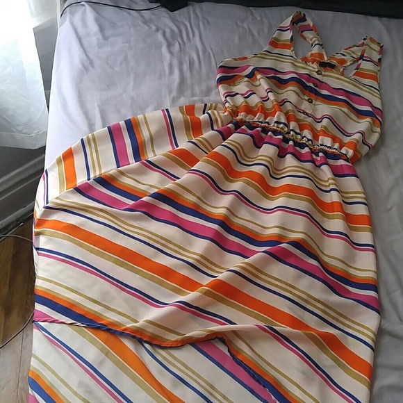 Hi-lo Multicolored Dress
