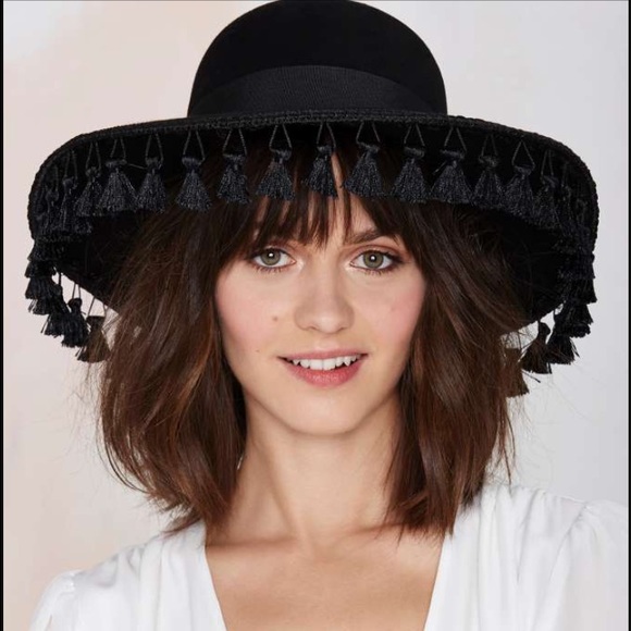 Nasty Gal Accessories - Brixton tassel fedora.
