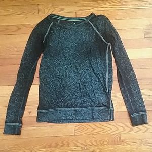 American Eagle Turquoise and Black Burnout T Shirt