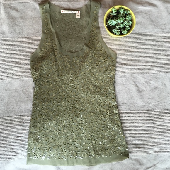 Chelsea and Violet sheer sequin Racer back tank