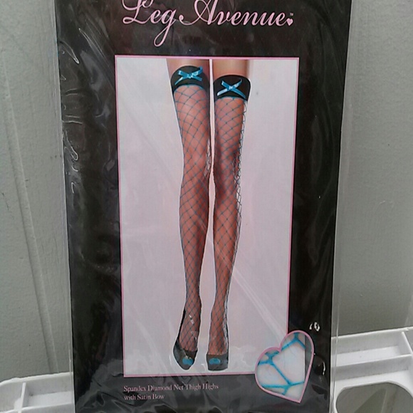 Blue Thigh-High fishnets